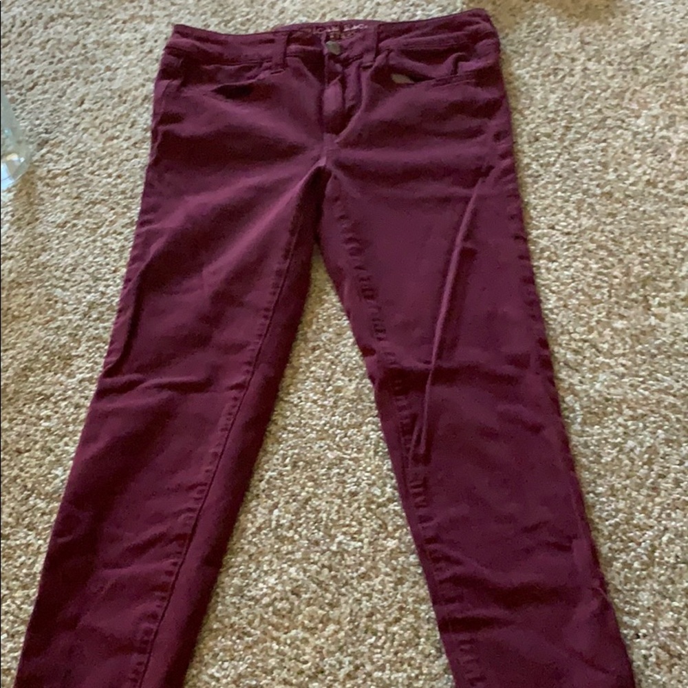 Super stretch maroon jeggings